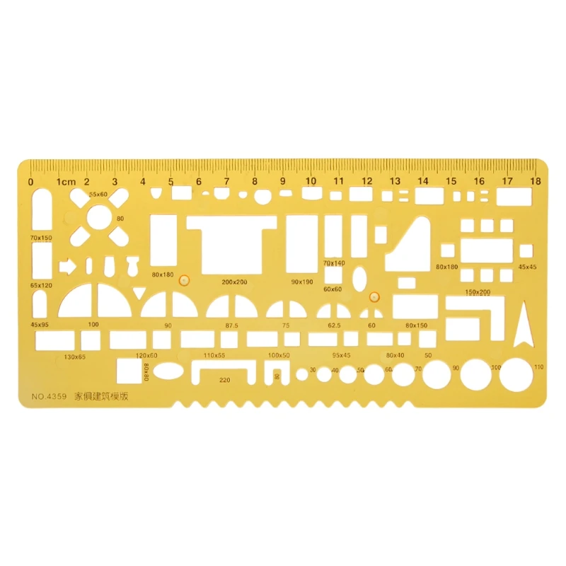 

K Resin Round Geometric Template Ruler Stencil Drawing Measuring Tool Students