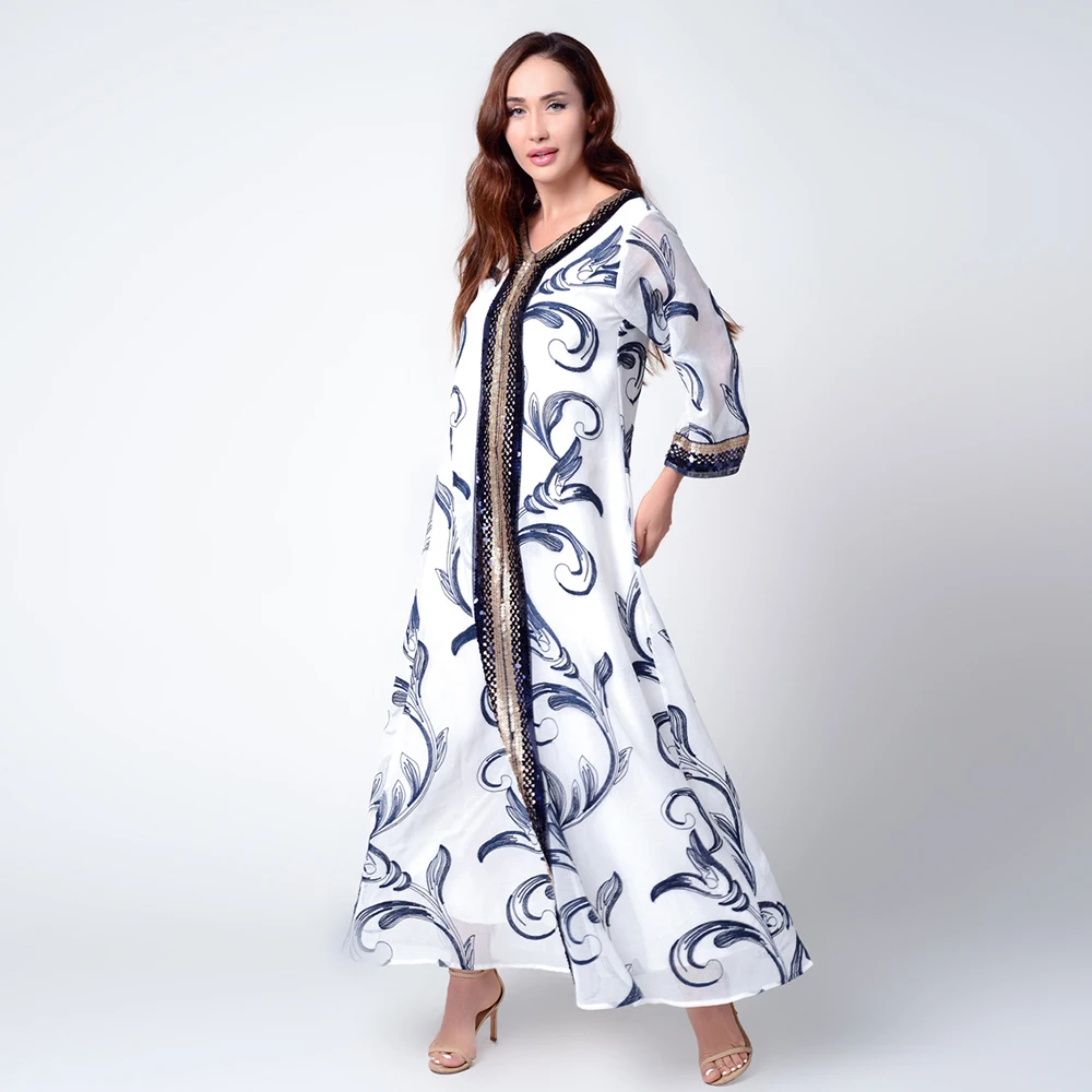 ИД Мубарак Абая Дубай Турция мусульманское платье Vestidos Robe Femme Исламской для