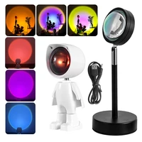 usb led night light rainbow projection robot sunset bar desk colorful background wall lighting atmosphere table lamp home room