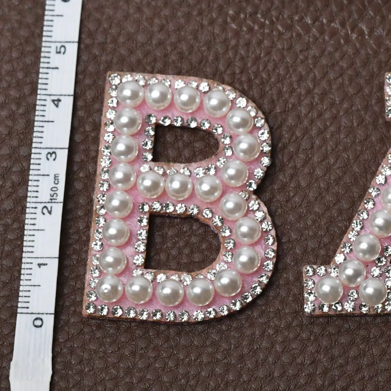 Pink Letter Patches White Pear Decor Iron-on &amp Sew-on Clothing Beading Applique DIY Craft Accessories | Дом и сад