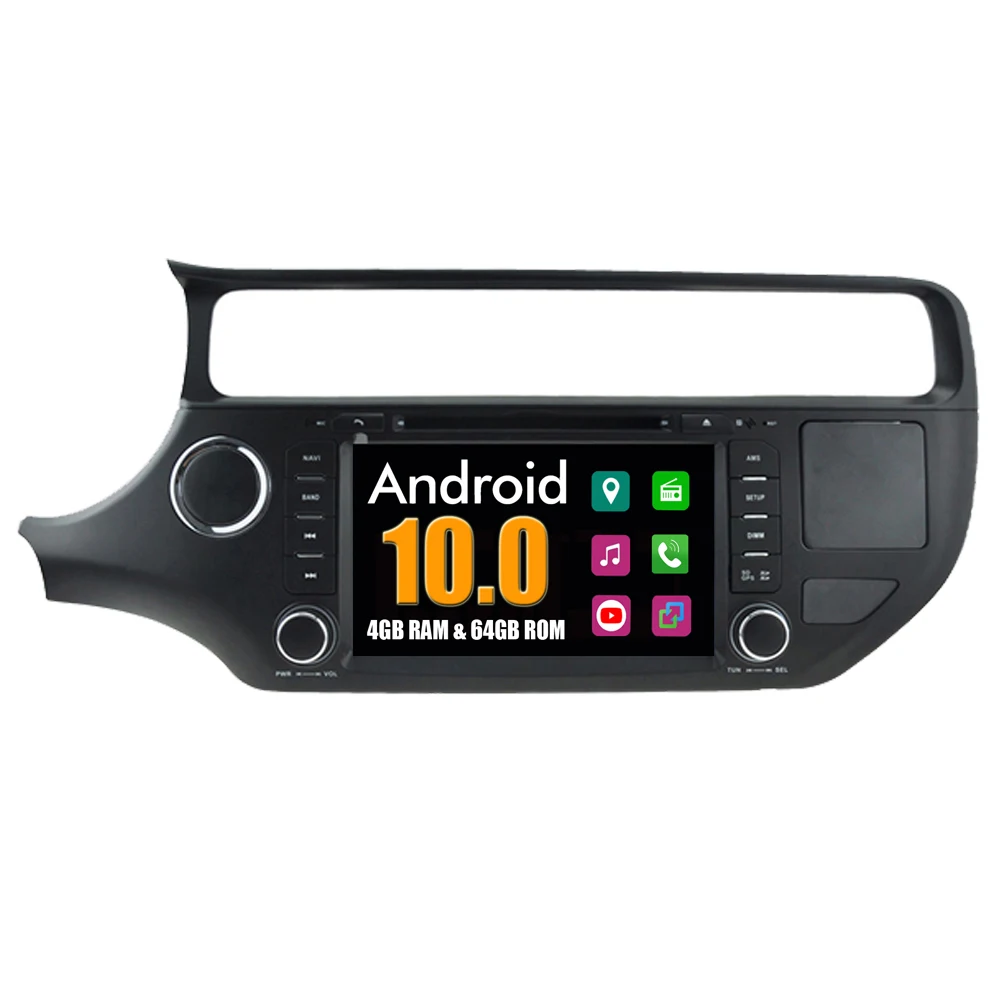 RoverOne автомобильный Радио DVD GPS для Kia Rio K3 2015 2016 Android 10 Восьмиядерный сенсорный