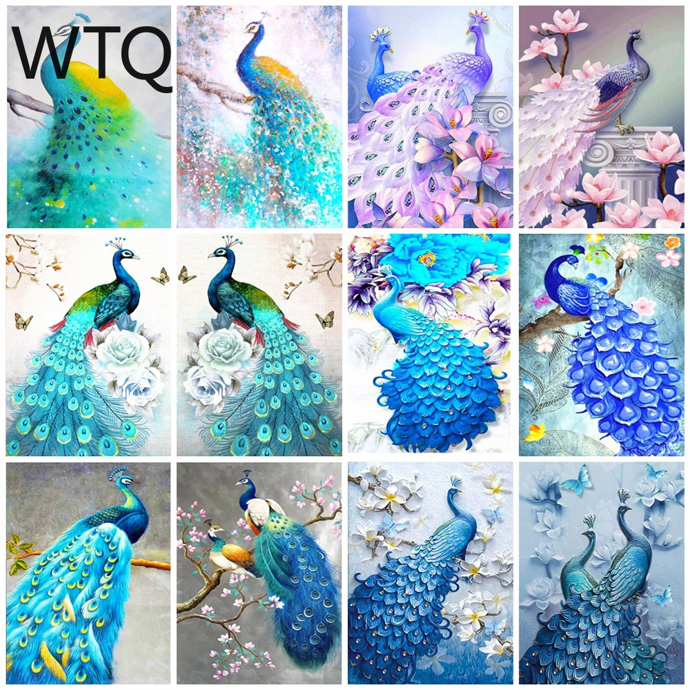 5D алмазная живопись сделай сам вышивка крестиком мозаика картина павлина Стразы