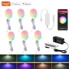 Умный пульт дистанционного управления Tuya RGB светодиодный светильник для шкафа комплект освесветильник диммер для Дома кухни счетчик красочная лампа для Alexa Google