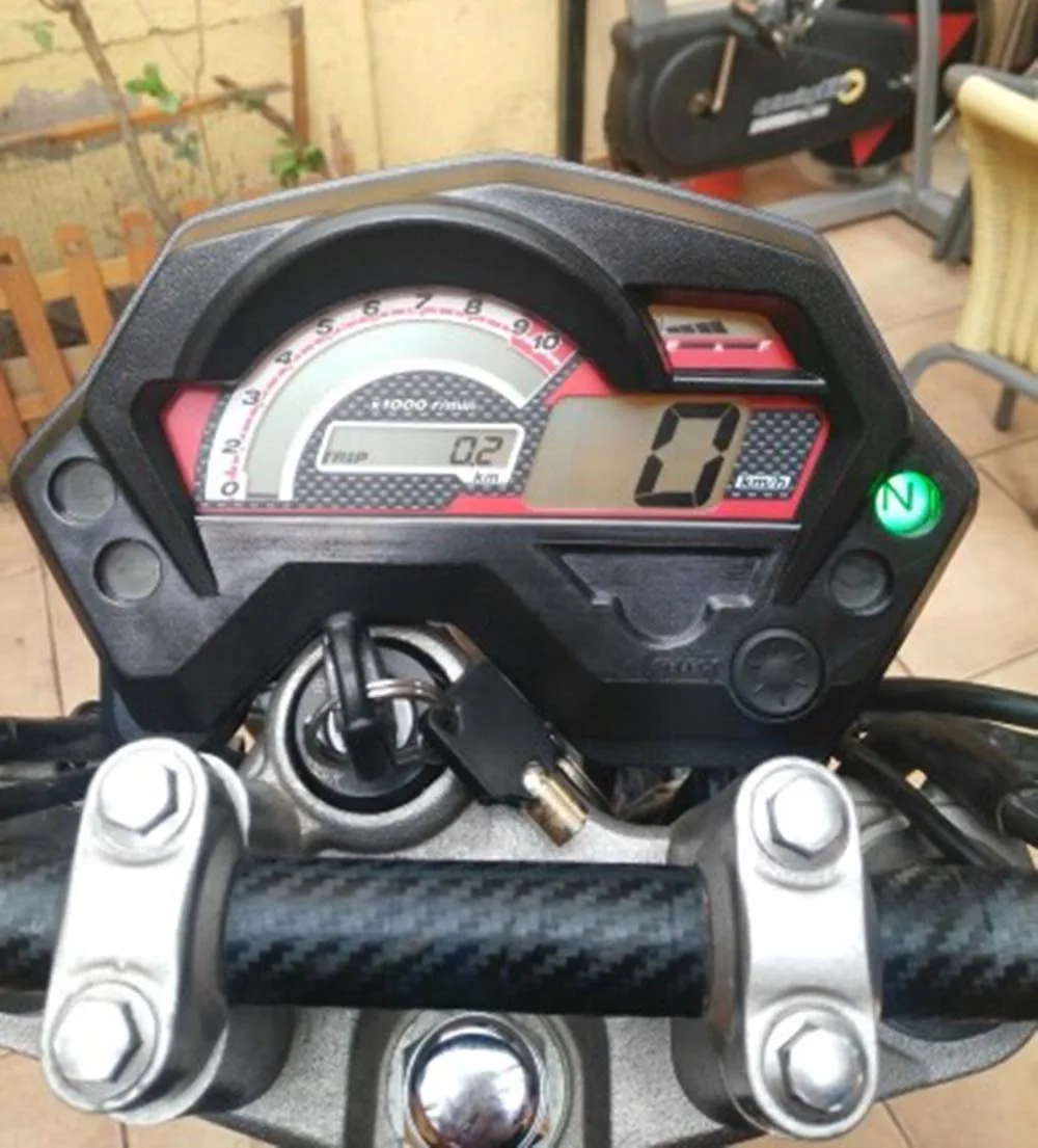 TKOSM мотоцикл спидометр цифровой универсальный Электронный индикатор ЖК дисплей