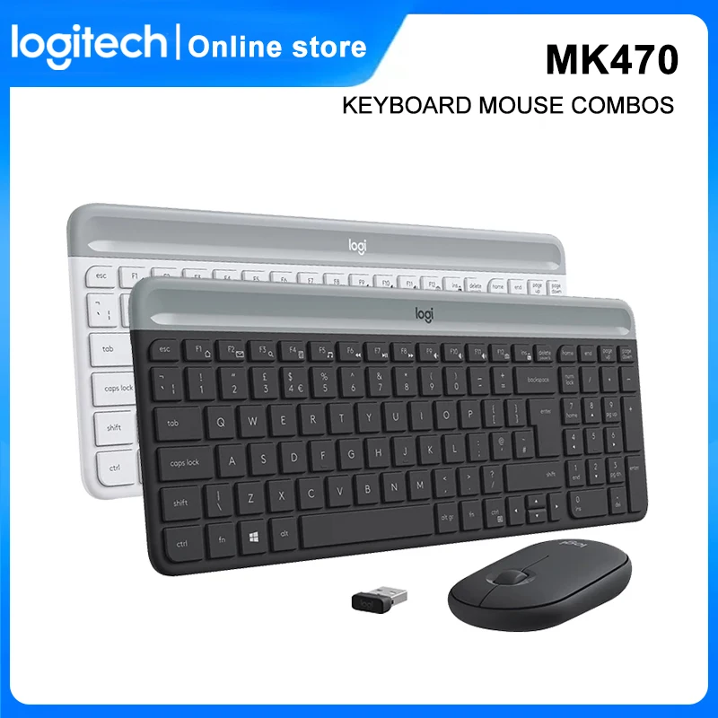 

Logitech MK470 Keyboard Mouse Combos 1000DPI Optical Mouse Set For PC 2.4G Office Business Portable Lightweight