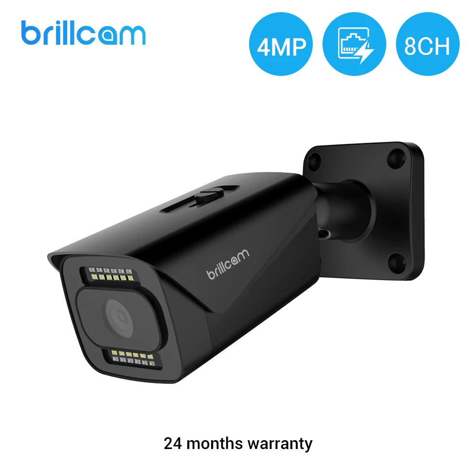 Камера видеонаблюдения Brillcam 4 МП HD POE IP Micro SD AI микрофон IP67 водонепроницаемая