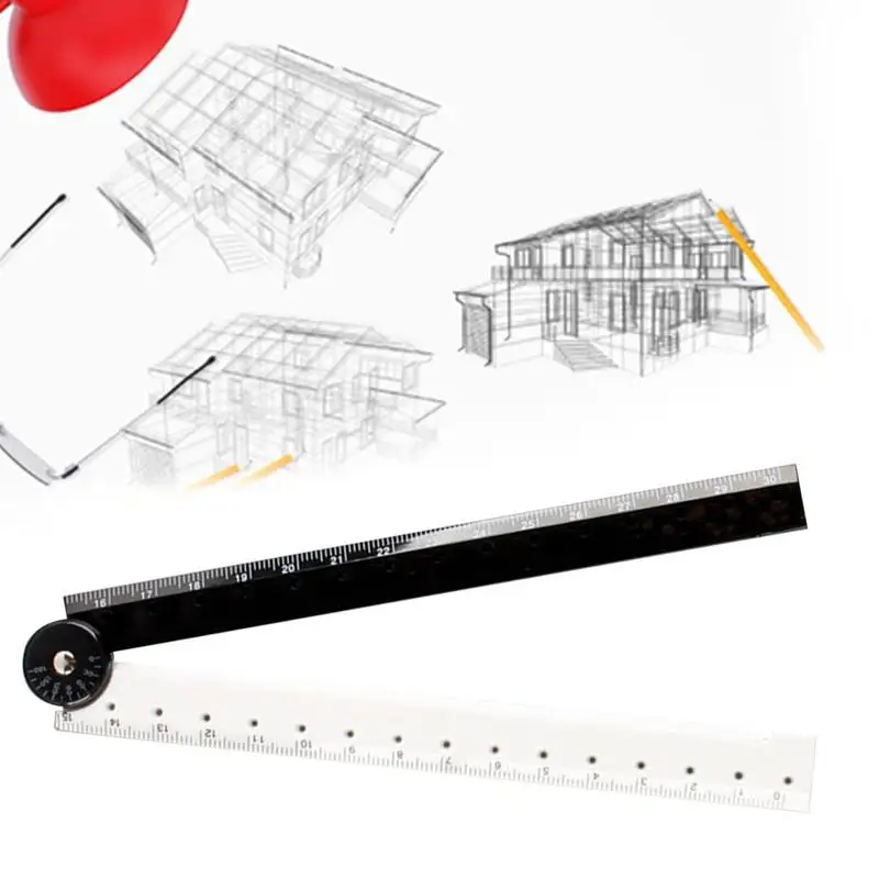 

1PC Black White Plastic Folding Straight Rulers Drawing Tools School Stationery Supplies 30Cm Student Journal Gift D1O7