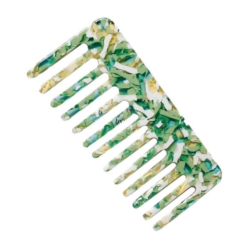 

Cellulose Acetate Massage Hair Comb Marble Stone Leopard Rectangle Hairbrush R3MF