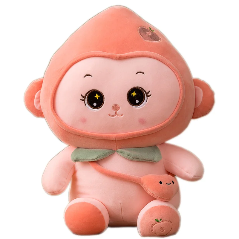 

25-60cm Cute Peach Monkey Plush Toys Lovely Stuffed Soft Animal Monkey Pillow Dolls for Children Girls Birthday Gifts
