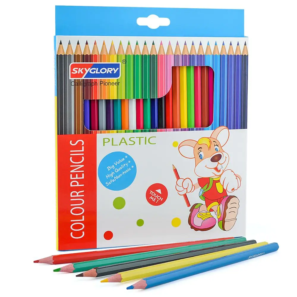 

Цветные карандаши 24 подсчета нетоксичные профессиональные наборы для рисования скетчинга ручной росписи школьные принадлежности