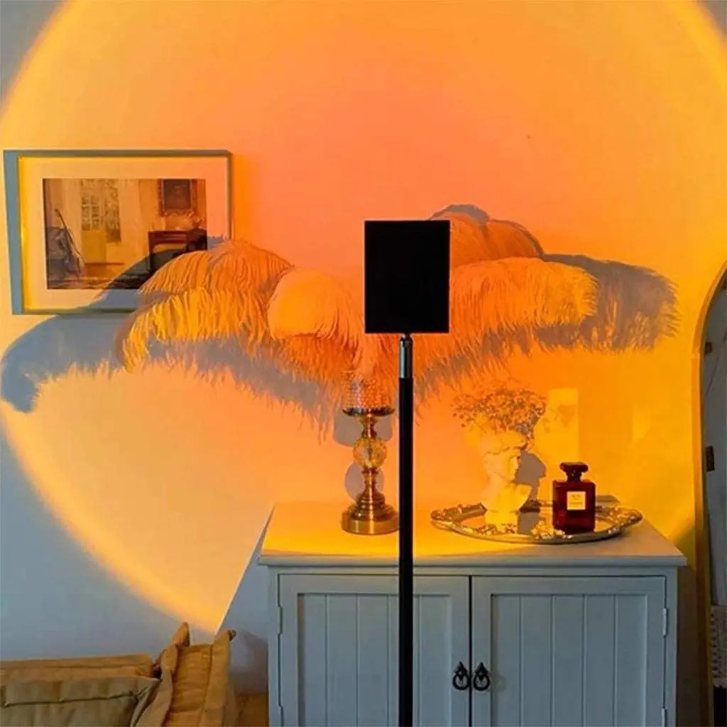 

Rainbow Floor Lamps Sunset Light Projection Lamp Video Photography Lamp Bar Party Home Decoration for Background Wall Decoration