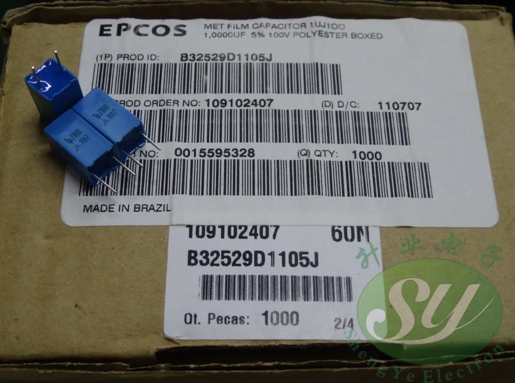 50pcs/lot new original EPCOS B32529 series 100V 5% film capacitor free shipping