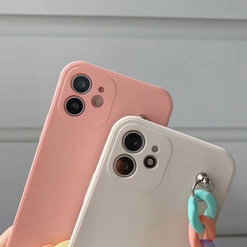 2021 new 3d cartoon candy bear wrist chain phone case for xiaomi 11 redmi note 5 8 pro 9 8t 9t 9a 9c 6a 8a poco f3 m3 k40 pro free global shipping