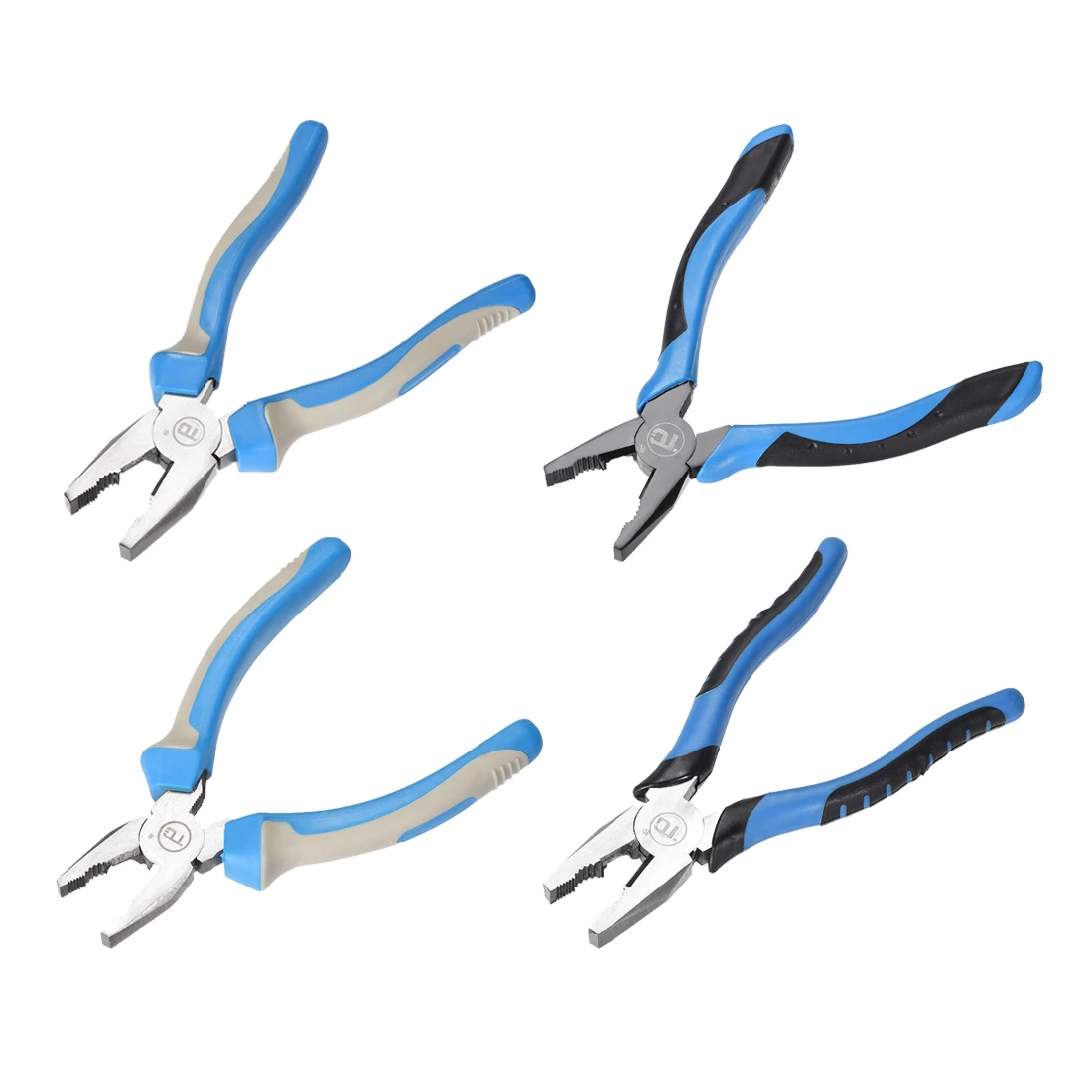 

uxcell Combination Pliers 8 Inch Multi-Function Wire Side Cutting Tool 2 Pcs Silver Blue
