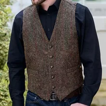 Gilet de costume rétro pour hommes, coupe ajustée, gilet de Cowboy occidental, gilet Steampunk sans manches pour hommes  (2)