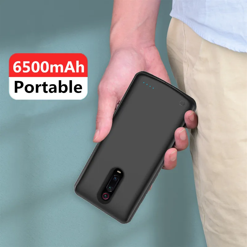 6500mAh Battery Charger Cases For Xiaomi Mi 9T Pro Power Bank Case External Battery Charging Cover For Xiaomi Mi 9T Battery Case