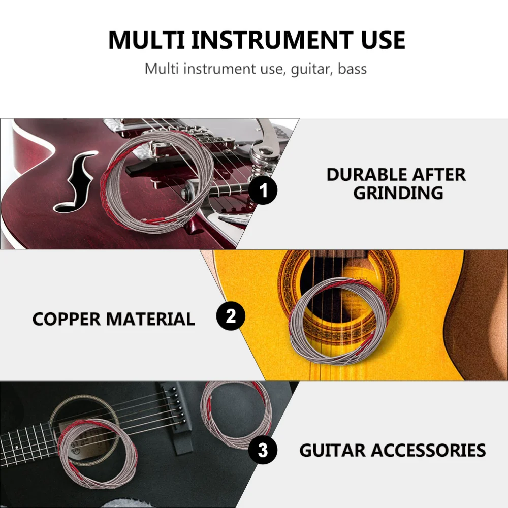 

Musical Instrument Guitar Replacement Copper String for Bass Acoustic Guitar Set