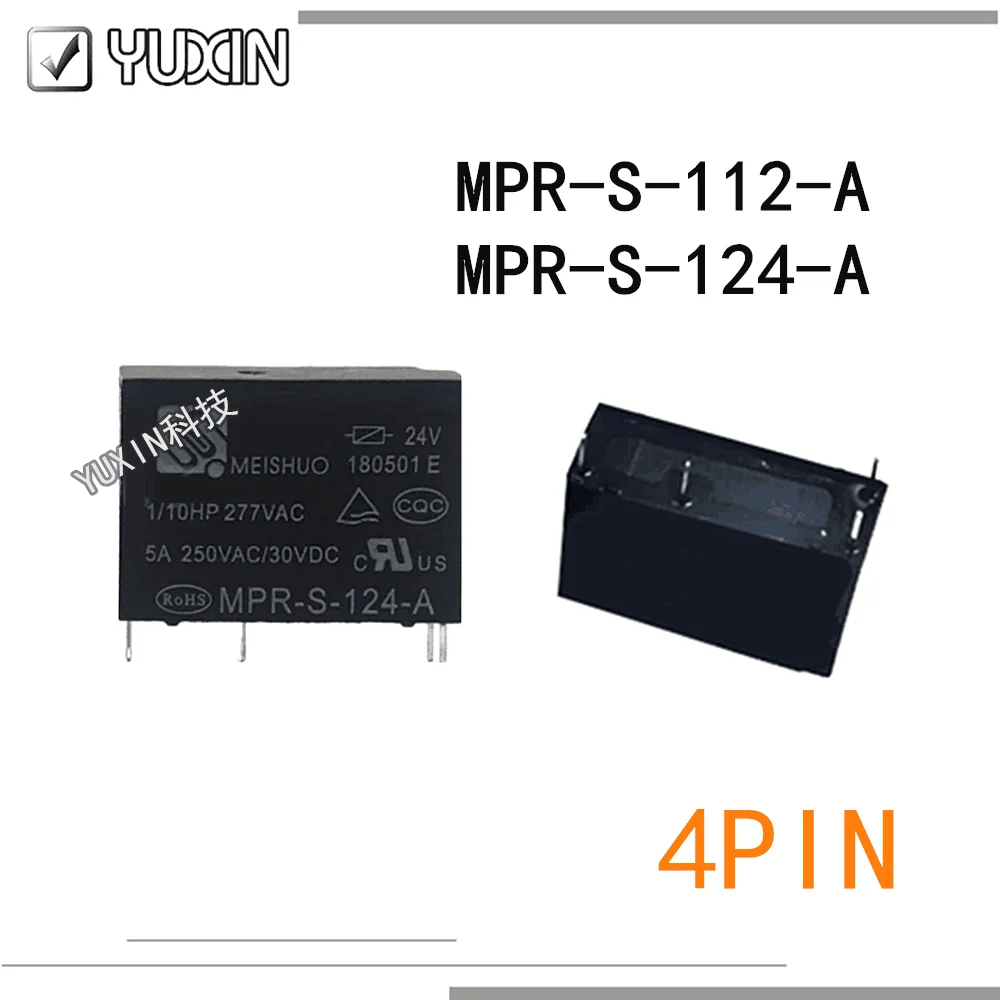 20 шт./лот 100% оригинальное и новое реле Φ MPR S 112 A 12V 124 24V 5A 4PIN|Реле| |