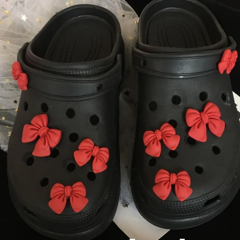 

Элегантные фирменные Подвески Croc, дизайнерские Красивые Подвески для обуви с бантиком, винтажные сабо Crocs, аксессуары для обуви для женщин, ...
