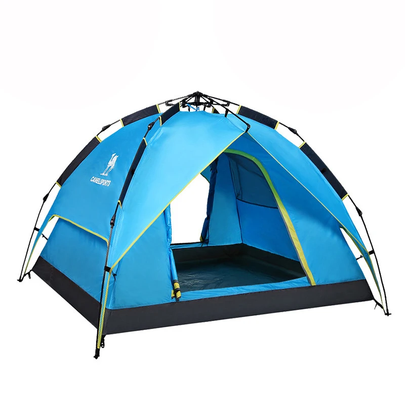 Bestellen KAMEL 3-4 Personen Double Schicht Pull Seil Automatische Zelt Outdoor Camping Wandern Zelt Wasserdicht Große Familie Zelte A9S3H8101