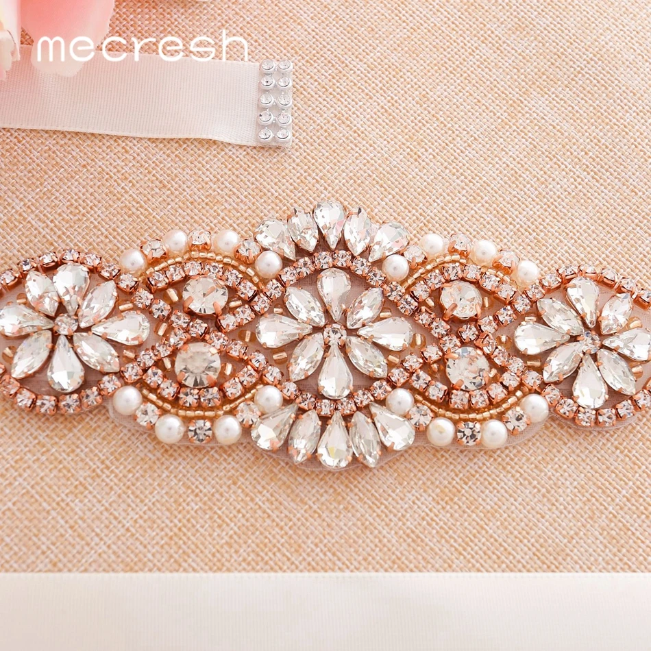 Mecresh ручной работы имитация жемчуга ремешок для свадебного платья женщин розовое