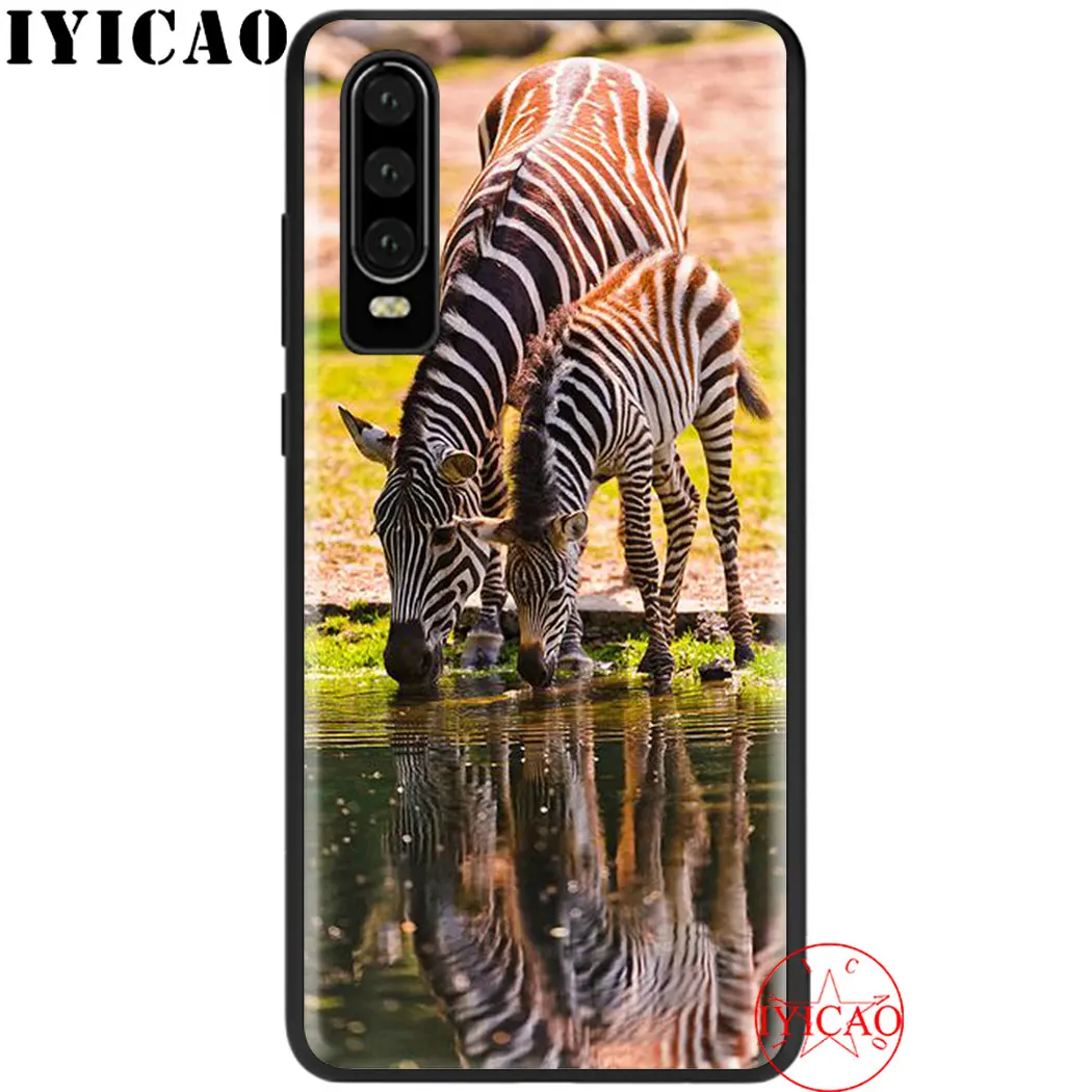 Зебра Мягкий чехол для huawei Коврики 20 30 10 Nova 3 4 2i 3i 5i 2 Lite 4E 5T 5 Pro Smart Cover | Мобильные