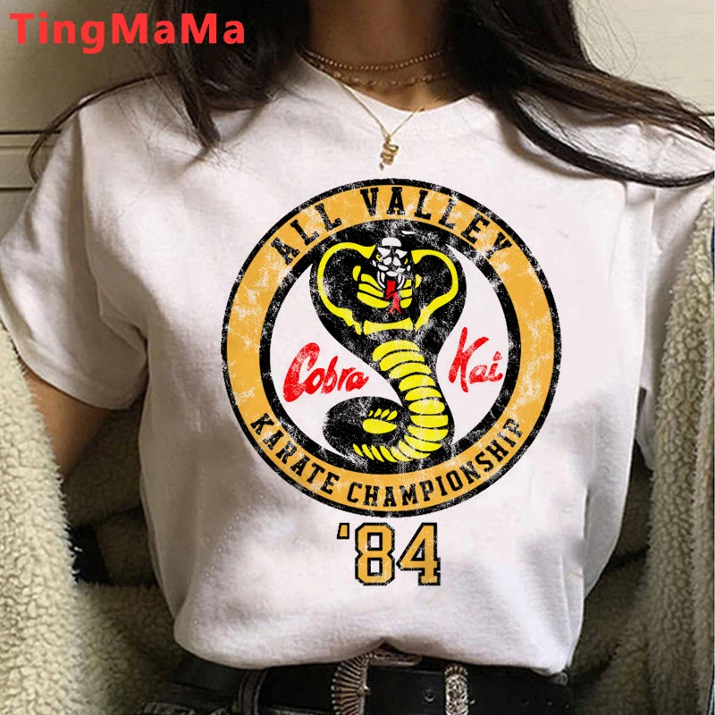 Женская футболка в стиле Кобра Кай милый летний топ с забавным рисунком хип хоп