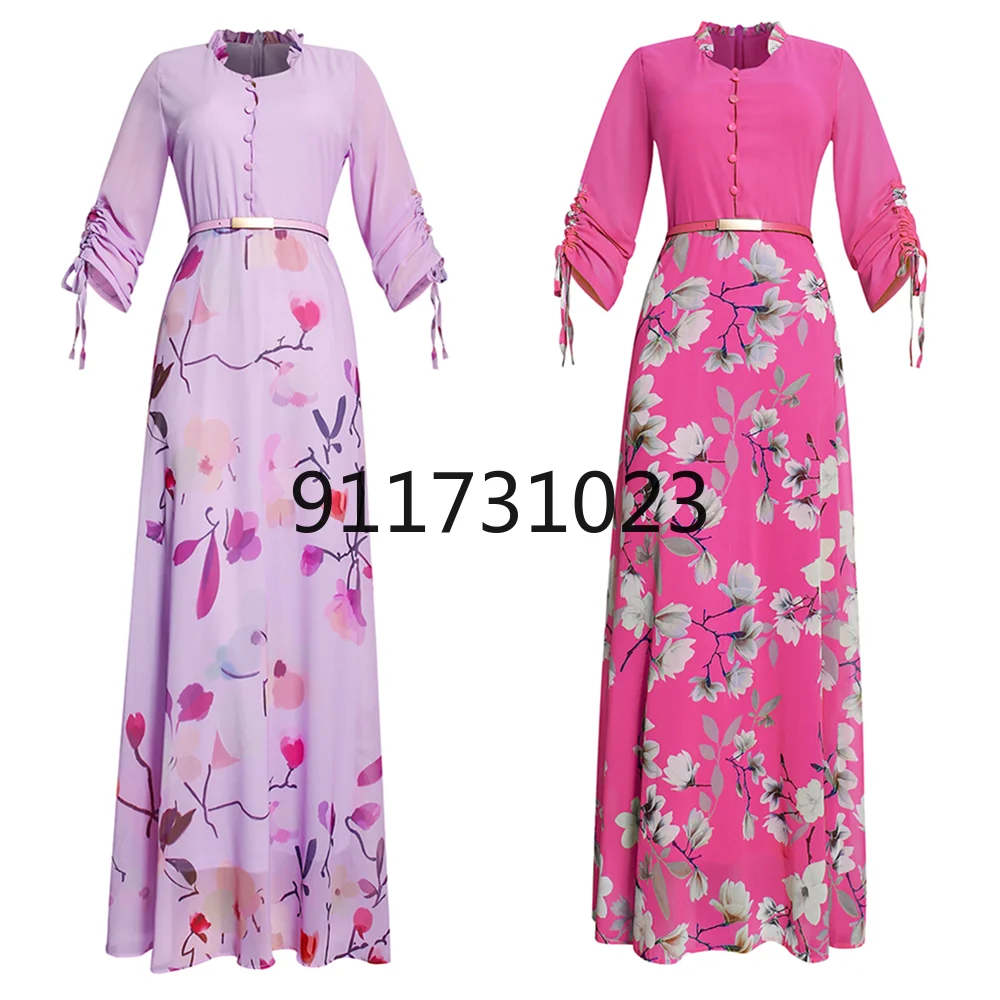 Платья с Африканским принтом для женщин вечерние платья длинным рукавом Большие