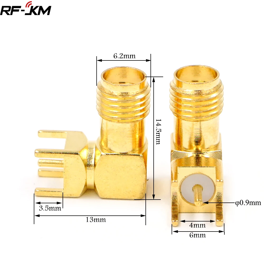 10PCS SMA female plug Right Angle 90 DEGREE SMA-KWE PCB Mount connector RF adapter | Обустройство дома