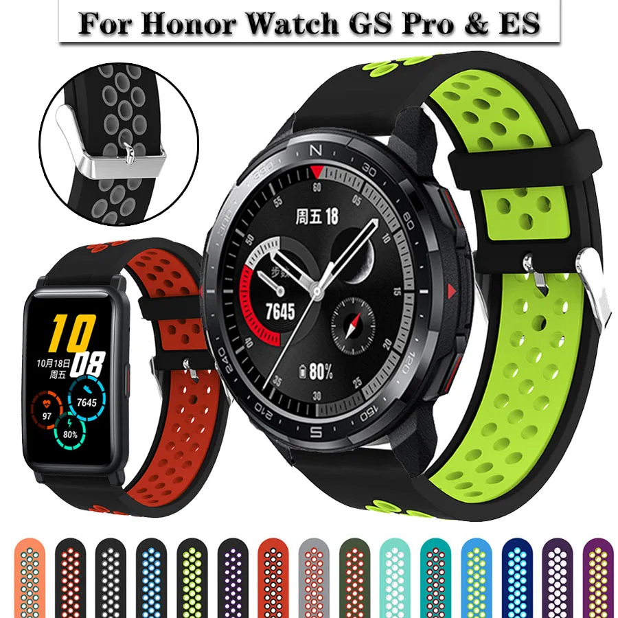 For Honor Watch GS Pro Strap Honor Watch ES Quick Release Sport Silicone Watchbands 20mm 22mm Watch band Bracelet Wristband