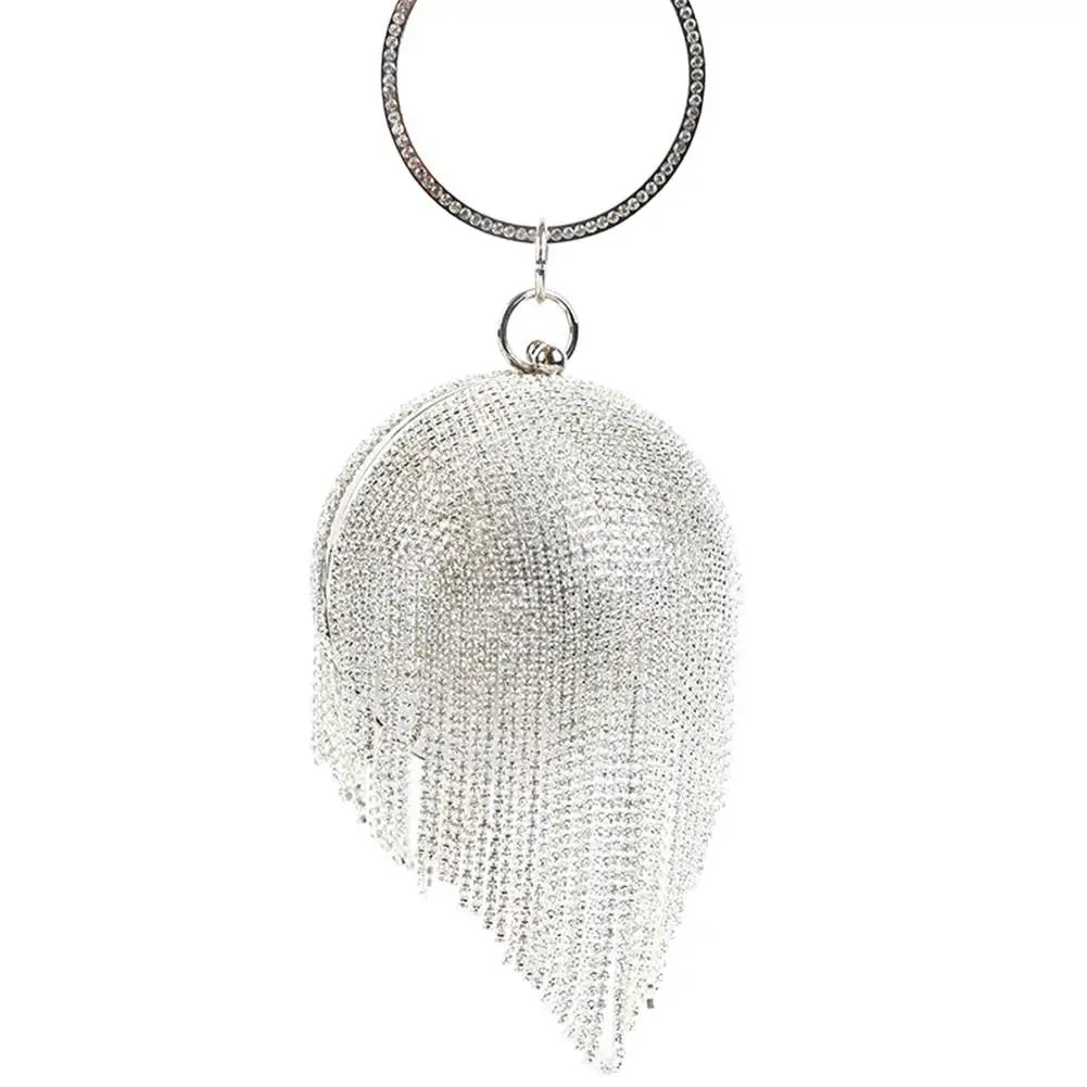 Винтажная Женская вечерняя сумка с металлической цепочкой мини круглые Бальные