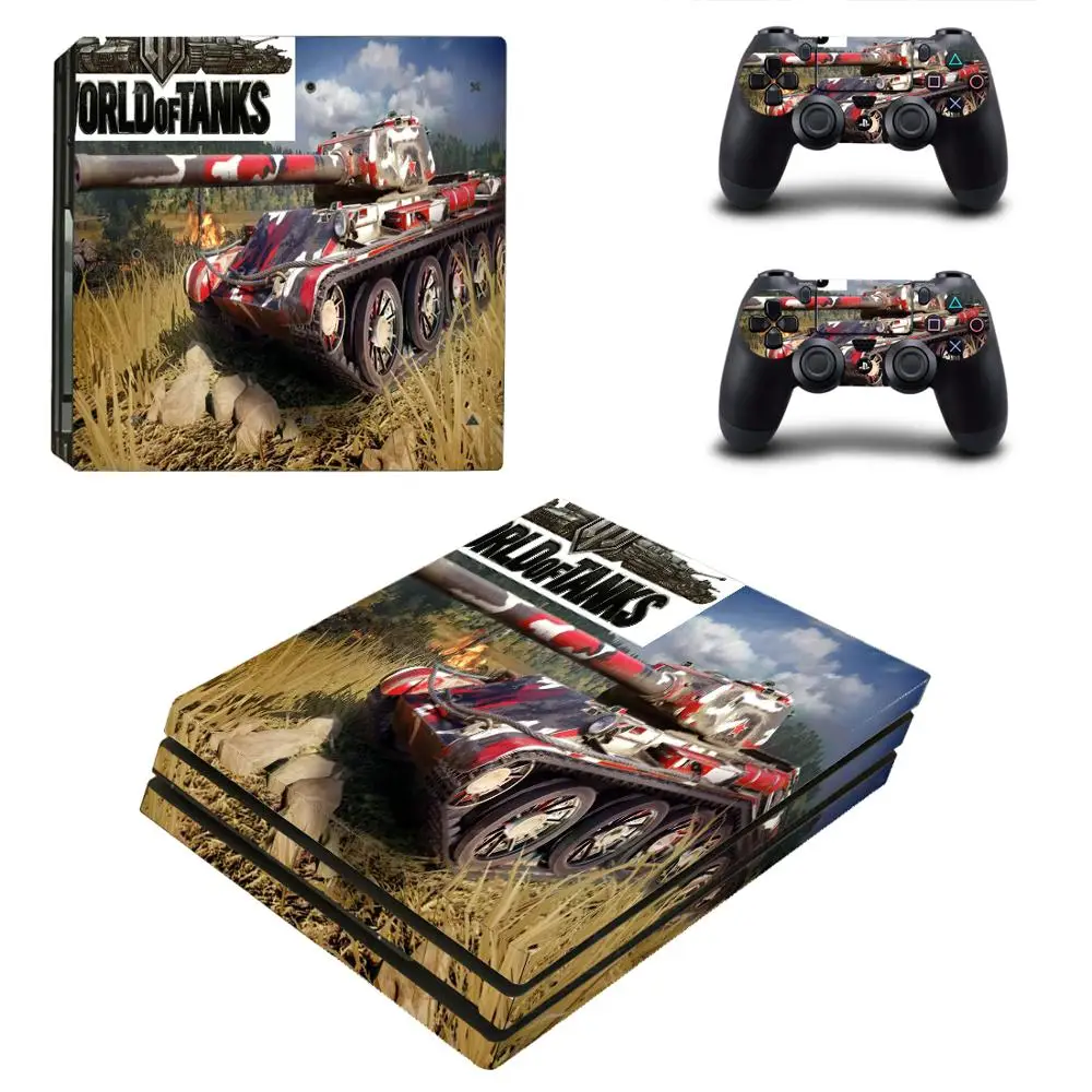 

World of Tanks PS4 Pro Stickers Play station 4 Skin Sticker Decals For PlayStation 4 PS4 Pro Console & Controller Skins