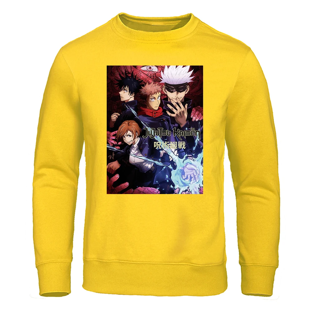 Толстовка мужская с капюшоном флисовый свитшот в стиле аниме теплая кофта