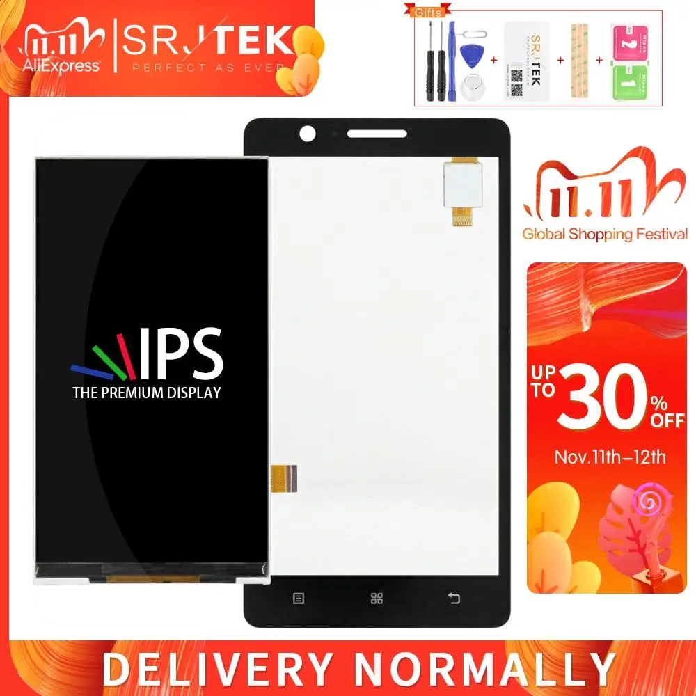 Srjtek Новый черный/белый 5 0 дюймов для Lenovo A536 ЖК дисплей + сенсорный экран