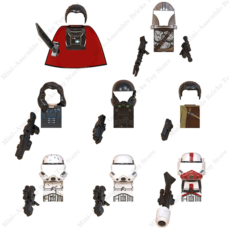 

Disney Mini Action Toy Figures Compatible Star Wars Building Blocks Anime Assemble Dolls Bricks Birthday Gifits WM6099 WM2033