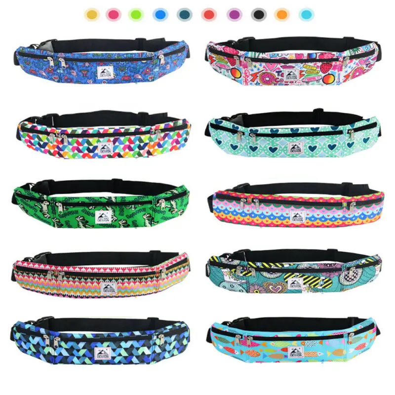 Fashion Women Waist Pack Print Cute Pocket Running Belt Phone Pouch Bag Sports Travel Handbag Fanny | Багаж и сумки