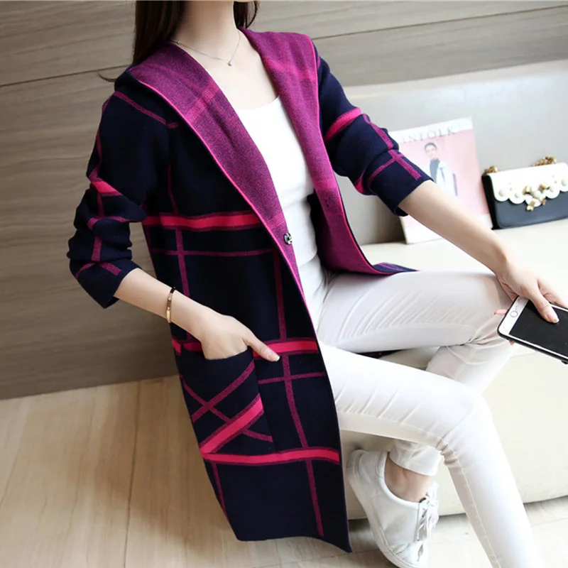 Fashion Women Long Sweater Jacket 