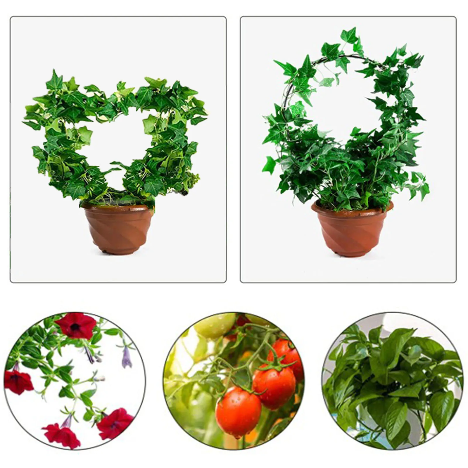 2 шт. металлические садовые решетки для верхолазных работ с красивыми растениями