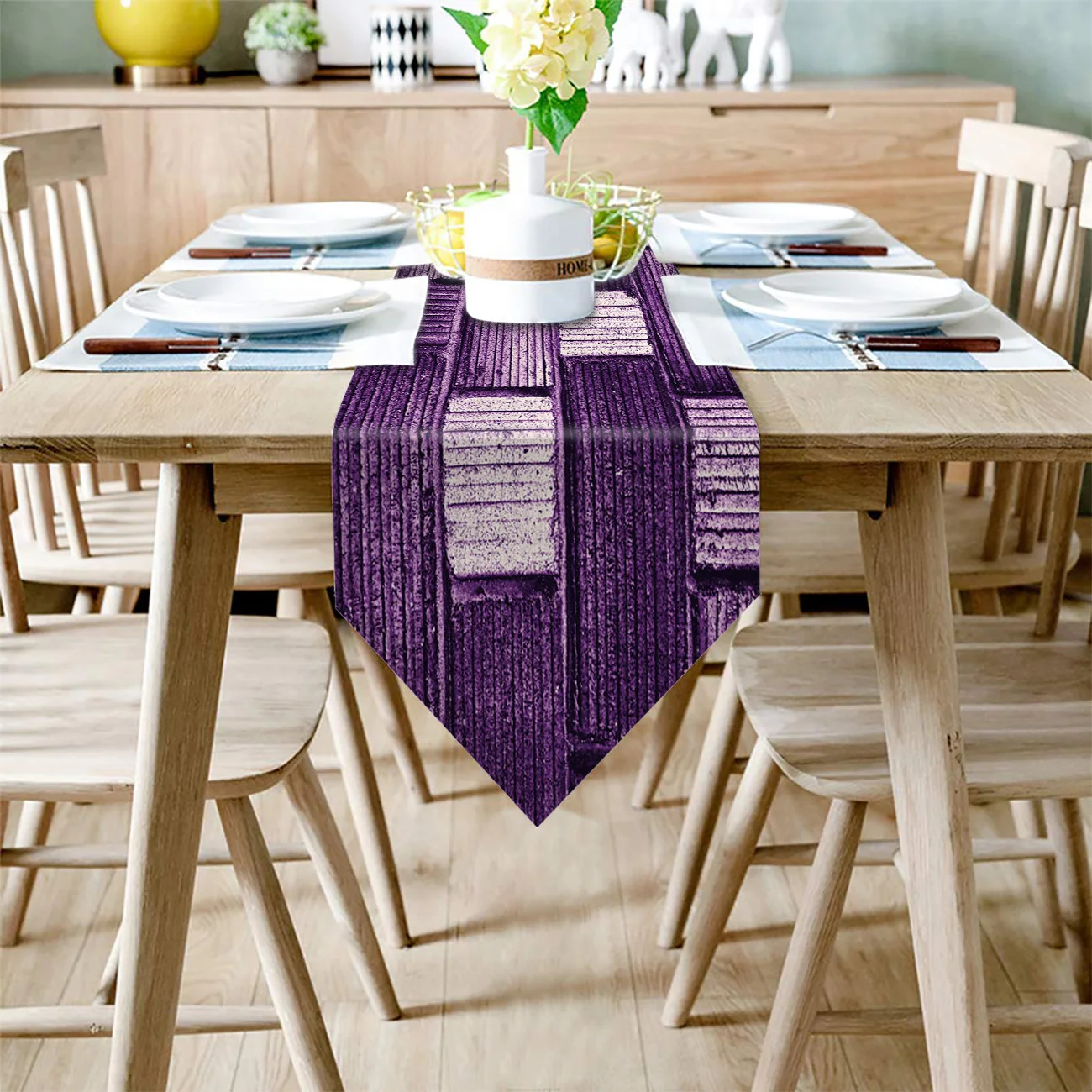 Фиолетовый кирпич мозаичная текстура Современная скатерть для свадебной