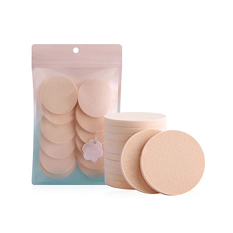 Губка для макияжа Набор слоеный круглый латексный Хлопок влажный и сухой BB крем