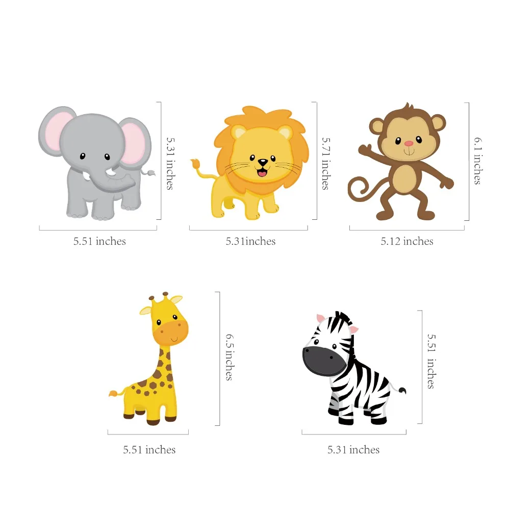 30 шт. вечерние украшения в виде сафари джунглей Мультяшные животные спирали из