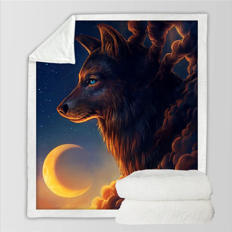 Массивное трикотажное одеяло животное рисунок узор хлопковое Флисовое диван с