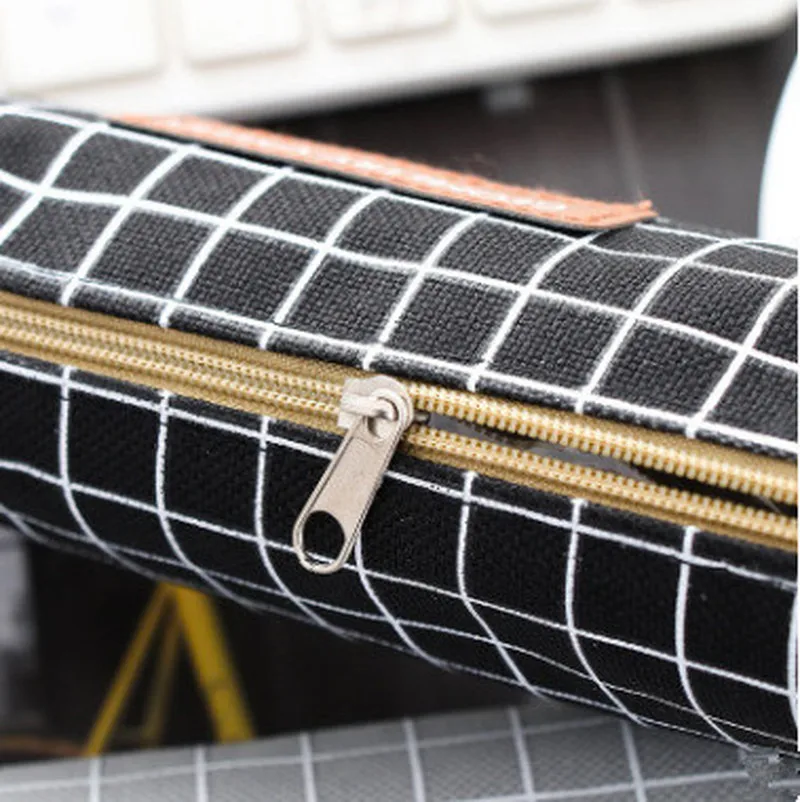 Студенческий холщовый геометрический чехол карандаш для школы простая