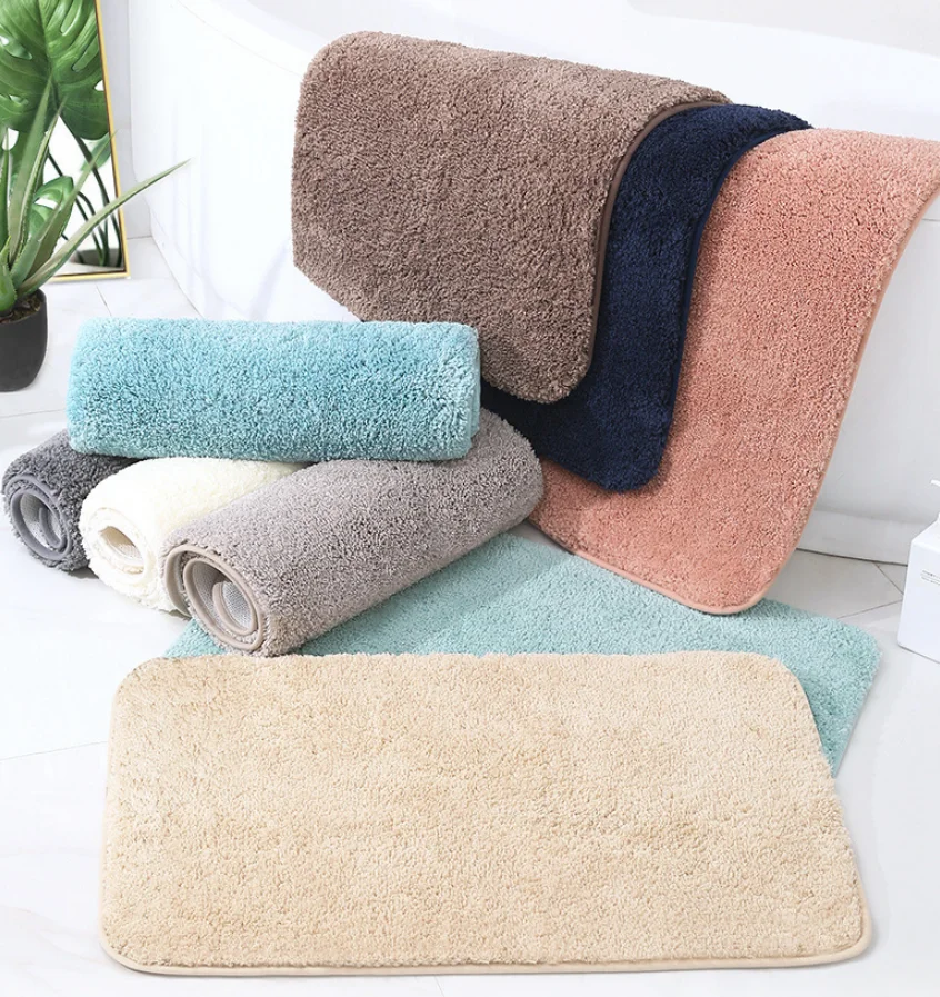 

Толстый коврик для ванной премиум-класса, однотонный коврик для ванной, большой коврик для ванной, Придверный коврик, коврик для ванной, ков...