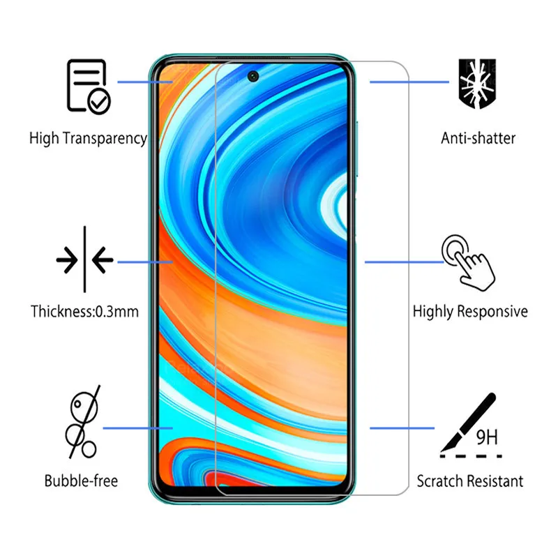 2 в 1 Защитное стекло для объектива камеры на Redmi Note 9 pro poco m3 закаленное Защита