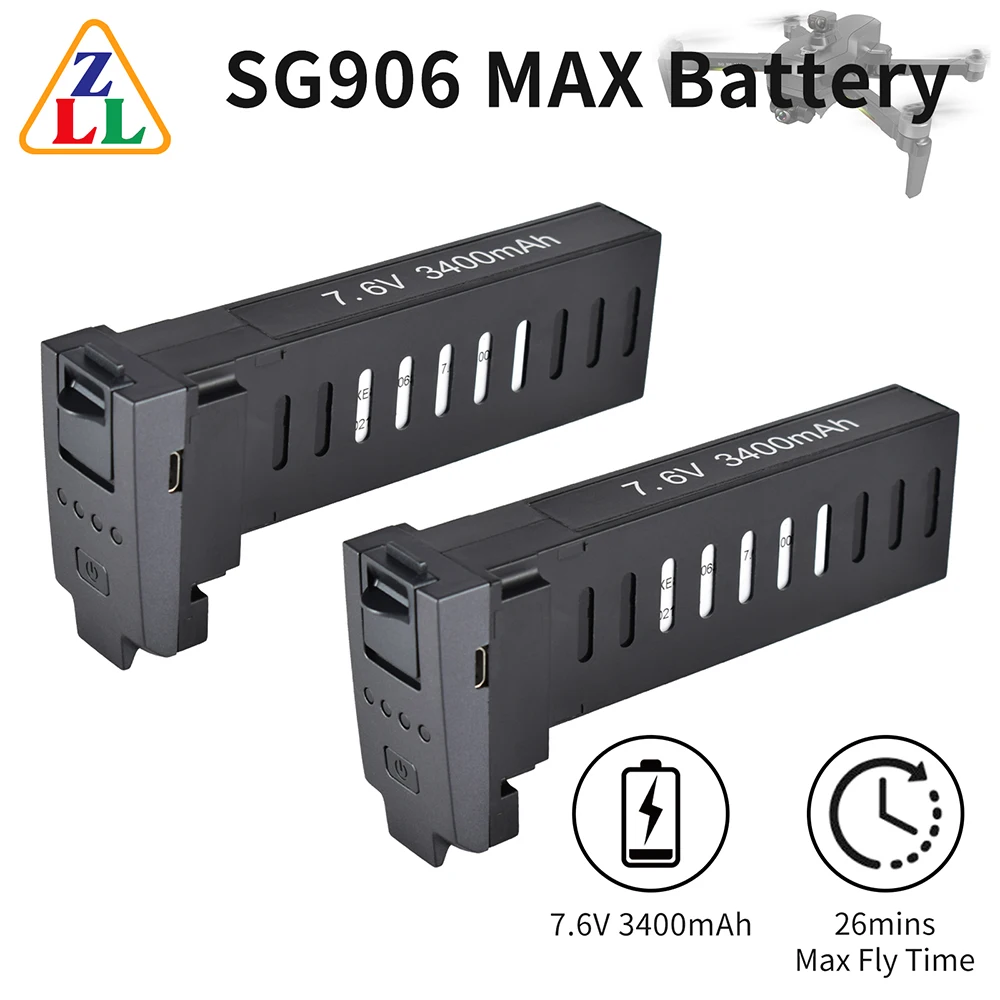 ZLL оригинальный 7,6 V 3400MAH литий-полимерный Батарея для SG906 MAX Перезаряжаемые часть GPS Радиоуправляемый Дрон с бесщеточным двигателем 5G Wifi PFV дроны аксессуары