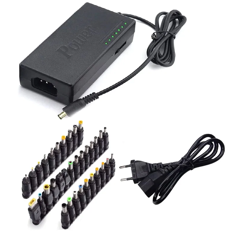 

Universal DC 12V 15V 16V 18V 19V 20V 24V 4.5A 4A Adjustable Power Supply Adapter 34 Detachable Plugs for Laptop EU Plug