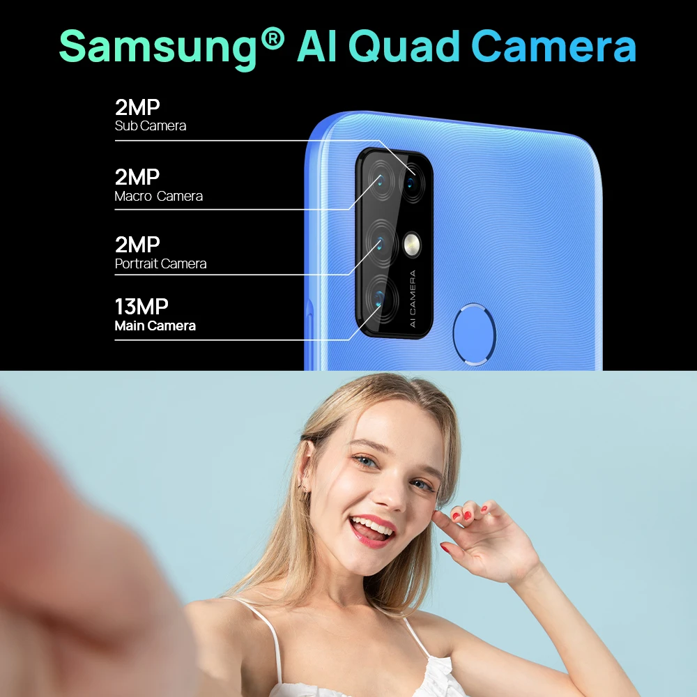 DOOGEE X96 Pro смартфон 4 Гб 64 Octa Core Android 11 мобильный телефон 13MP Quad Камера 5400 мАч