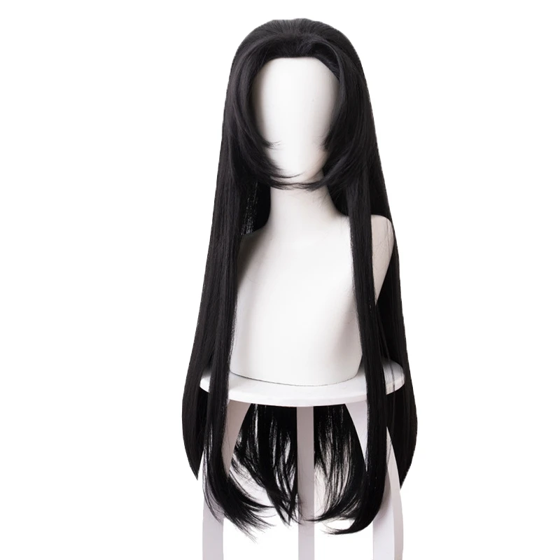

Kochou Kanae Wig Anime Demon Slayer Kimetsu no Yaiba Cosplay Synthetic Black Long Hair Butterfly Headwear Halloween Cos Props