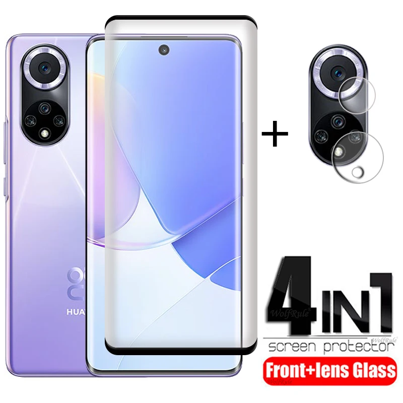 4-в-1 для Huawei Nova 9 стекло Закаленное Защитная HD Полная пленка экрана объектива |